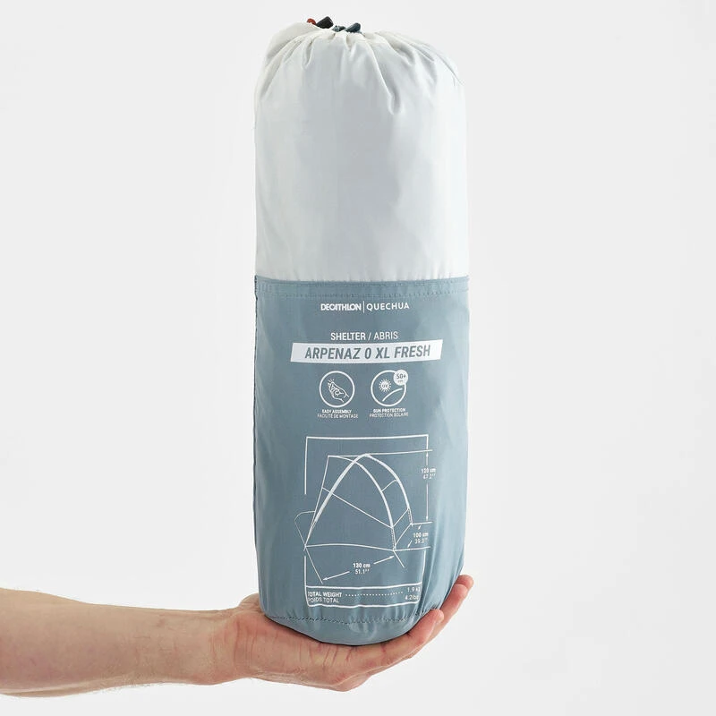 Quechua Abri à Arceaux De Camping 2 Places - Arpenaz 0 XL Fresh Compact 4 Quechua Abri à Arceaux De Camping 2 Places - Arpenaz 0 XL Fresh Compact – Image 2
