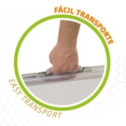 AKTIVE - Table Pliante Avec 2 Tabourets Et Poignée De Transpor, Gris -Promos Camping Boutique aktive table pliante avec 2 tabourets et poignee de transpor gris 2