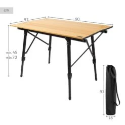 AKTIVE - Table Pliante Glampling Hauteur Réglable. Table De Camping, 90 X 57 Cm -Promos Camping Boutique aktive table pliante glampling hauteur reglable table de camping 90 x 57 cm 3