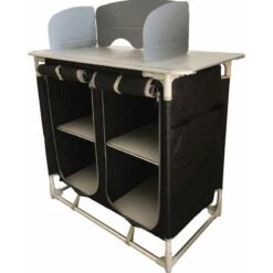 Promos Camping Boutique -Promos Camping Boutique bayasun meuble de cuisine 4 etageres pieds reglables gris 1