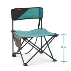 Quechua CHAISE BASSE PLIANTE DE CAMPING MH100 Bleue -Promos Camping Boutique chaise basse pliante de camping mh100 bleue 3