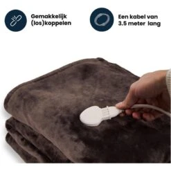 Couverture Électrique Luvego Avec Polaire/Sherpa - Brun Foncé -Promos Camping Boutique couverture electrique luvego avec polairesherpa brun fonce 4