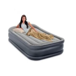 Intex Deluxe Pillow Rest Raised Twin - Lit Gonflable - 191x99x42cm - Avec Accessoires -Promos Camping Boutique deluxe pillow rest raised twin lit gonflable 191x99x42cm avec accessoires 2