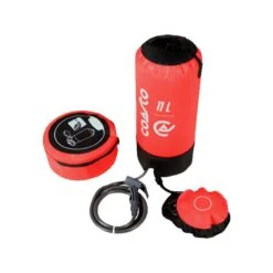 Douche Solaire à Pression Extérieure Portable - 11 L -PVC Et Latex - Rouge -Promos Camping Boutique douche solaire a pression exterieure portable 11 l pvc et latex rouge 1