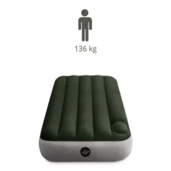 Intex Downy Jr. Twin Airbed - Lit Gonflable - 191x76x25cm - Avec Accessoires -Promos Camping Boutique downy jr twin airbed lit gonflable 191x76x25cm avec accessoires 2