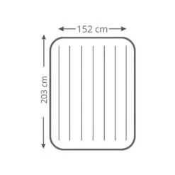 Intex Downy Queen Airbed - Lit Gonflable - 203x152x25cm - Avec Accessoires -Promos Camping Boutique downy queen airbed lit gonflable 203x152x25cm avec accessoires 3