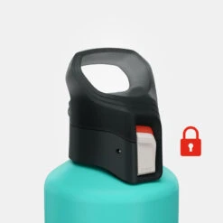 Quechua Gourde Alu 1L Avec Bouchon à Ouverture Rapide Pour La Randonnée - Vert -Promos Camping Boutique gourde alu 1l avec bouchon a ouverture rapide pour la randonnee vert 3