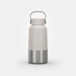 Quechua Gourde Inox 0,6L Avec Bouchon à Vis Pour La Randonnée - Blanc -Promos Camping Boutique gourde inox 06l avec bouchon a vis pour la randonnee blanc 9