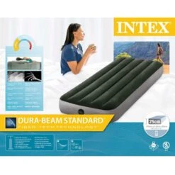 Matelas Gonflable - Intex Prestige Downy -1 Personne - 76x191x25 Cm (BxLxH) -Promos Camping Boutique matelas gonflable intex prestige downy 1 personne 76x191x25 cm bxlxh 4