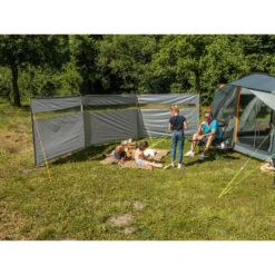 Paravent De Camping Bora - Brise-Vue - 6,0 X 1,4 M - Résistant Au Vent - Gris -Promos Camping Boutique paravent de camping bora brise vue 60 x 14 m resistant au vent gris 2