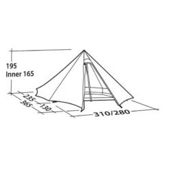Robens Cône Vert PRS - Tipi Tent Pour Quatre Personnes -Promos Camping Boutique robens cone vert prs tipi tent pour quatre personnes 2