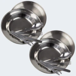 Set Couverts De Camping Et Assiette Creuse & Plate | 2 Personnes -Promos Camping Boutique set couverts de camping et assiette creuse and plate 2 personnes 2