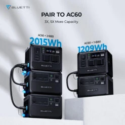 Station Électrique Portable BLUETTI AC60+B80+PV120 Pour Camping -Promos Camping Boutique station electrique portable bluetti ac60b80pv120 pour camping 5