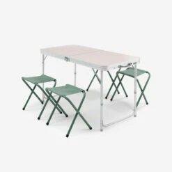 Quechua TABLE DE CAMPING PLIANTE - 4 TABOURETS - 4 À 6 PERSONNES
