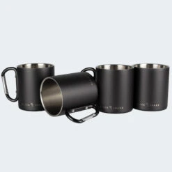 Tasse Thermique De Camping 300 Ml | Mousqueton | Acier Inoxydable | 4 Gobelets -Promos Camping Boutique tasse thermique de camping 300 ml mousqueton acier inoxydable 4 gobelets 2