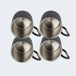 Tasse Thermique De Camping 300 Ml | Mousqueton | Acier Inoxydable | 4 Gobelets -Promos Camping Boutique tasse thermique de camping 300 ml mousqueton acier inoxydable 4 gobelets 3