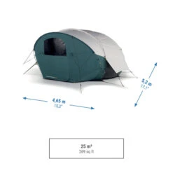 Quechua Tente Bulle De Camping - AirSeconds Skyview Polycoton - 2 Personnes - 1 Chambre -Promos Camping Boutique tente bulle de camping airseconds skyview polycoton 2 personnes 1 chambre 3