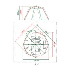 Tente Coleman Octagon 8 (Verte) -Promos Camping Boutique tente coleman octagon 8 verte 5