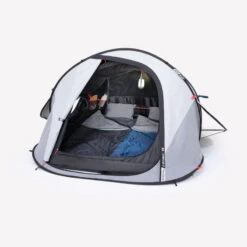 Quechua Tente De Camping - 2 SECONDS - 2 Places - Fresh & Black -Promos Camping Boutique tente de camping 2 seconds 2 places fresh and black 3