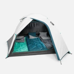 Quechua Tente De Camping - MH100 - 3 Places - Fresh & Black -Promos Camping Boutique tente de camping mh100 3 places fresh and black 4