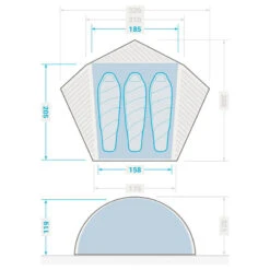 Tente Dôme De Trekking - 3 Places - MT900 -Promos Camping Boutique tente dome de trekking 3 places mt900 2