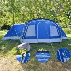 Tente Familiale Dôme Nimbus 12 - Camping - 12 Personnes - 3 Cabines -Promos Camping Boutique tente familiale dome nimbus 12 camping 12 personnes 3 cabines 5