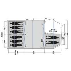 Tente Gonflable Outwell Knightdale 8PA -Promos Camping Boutique tente gonflable outwell knightdale 8pa 2